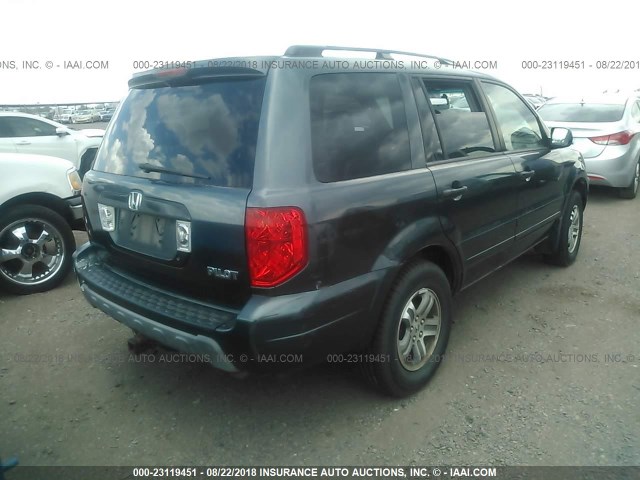 5FNYF18635B045992 - 2005 HONDA PILOT GREEN photo 4