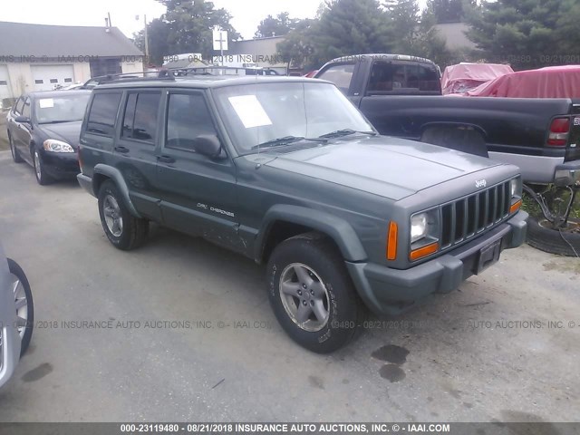 1J4FF68SXXL662608 - 1999 JEEP CHEROKEE SPORT/CLASSIC Zielony zdjęcie 1