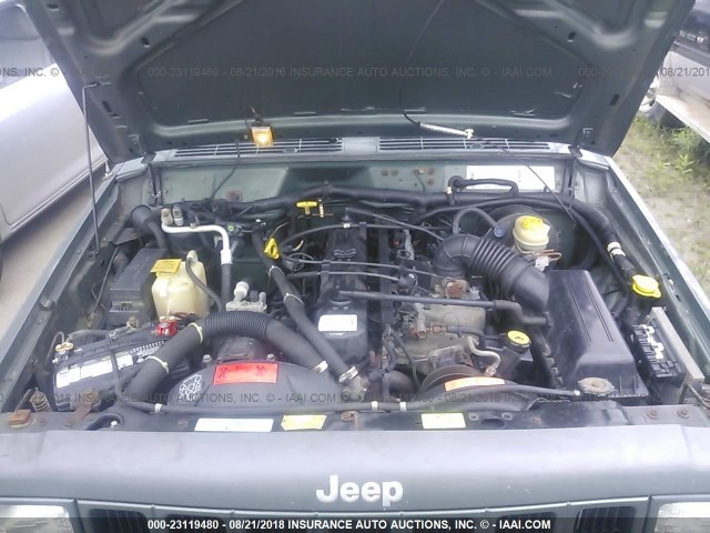 1J4FF68SXXL662608 - 1999 JEEP CHEROKEE SPORT/CLASSIC Zielony zdjęcie 10