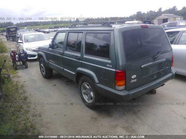 1J4FF68SXXL662608 - 1999 JEEP CHEROKEE SPORT/CLASSIC GREEN photo 3