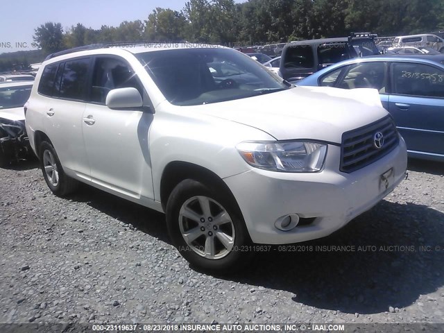 5TDJK3EH2AS037497 - 2010 TOYOTA HIGHLANDER SE WHITE photo 1