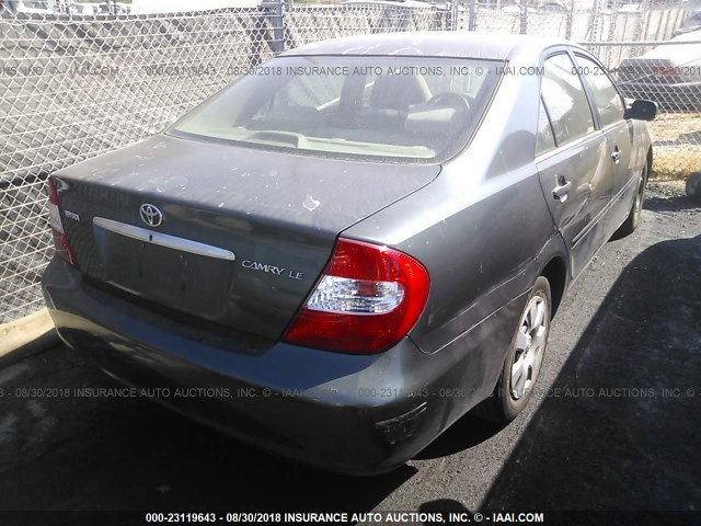 4T1BE32K12U598911 - 2002 TOYOTA CAMRY LE/XLE/SE 绿色 照片 4