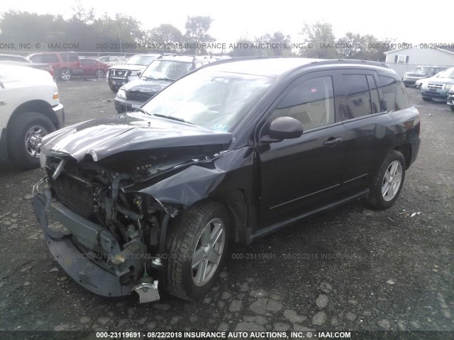 1J4NF4FB3AD505863 - 2010 JEEP COMPASS SPORT BLACK photo 2