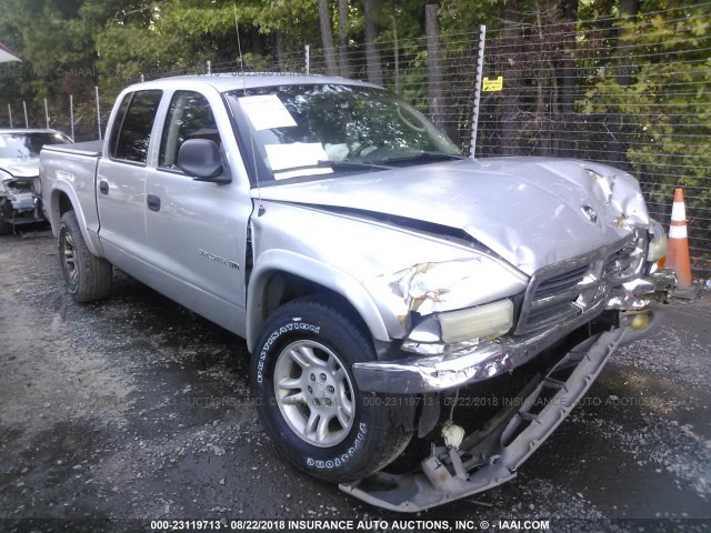 1B7HG2AN61S330350 - 2001 DODGE DAKOTA QUAD SILVER photo 1