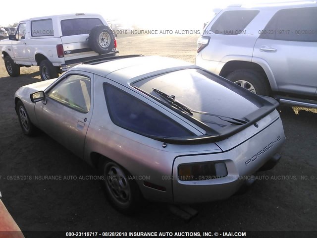 WP0JA0923CS821947 - 1982 PORSCHE 928 SILVER photo 3