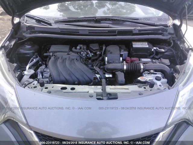 3N1CE2CP4HL368055 - 2017 NISSAN VERSA NOTE S/S PLUS/SV/SL/SR GRAY photo 10