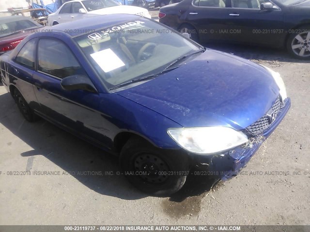 1HGEM22114L078613 - 2004 HONDA CIVIC DX VP BLUE photo 1