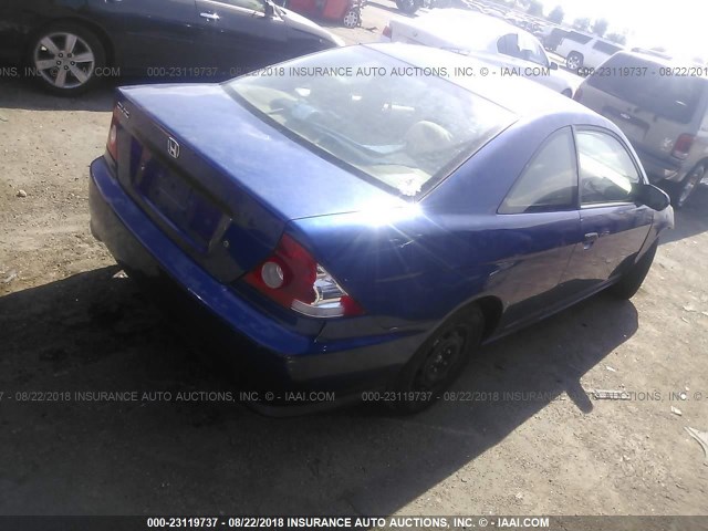 1HGEM22114L078613 - 2004 HONDA CIVIC DX VP BLUE photo 4