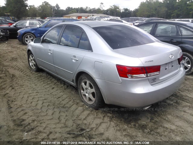 5NPEU46F36H048522 - 2006 HYUNDAI SONATA GLS/LX SILVER photo 3