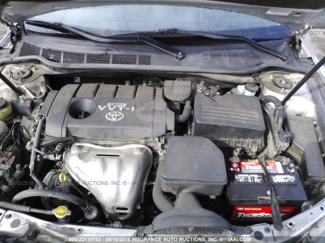 4T1BF3EK3AU008148 - 2010 TOYOTA CAMRY SE/LE/XLE ვერცხლისფერი ფოტო 10