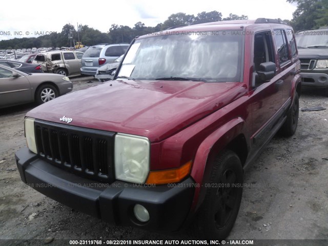 1J8HH48K46C332550 - 2006 JEEP COMMANDER RED photo 2