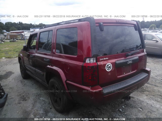 1J8HH48K46C332550 - 2006 JEEP COMMANDER RED photo 3