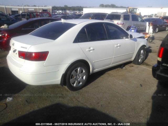 5NPET4ACXAH591715 - 2010 HYUNDAI SONATA GLS WHITE photo 4