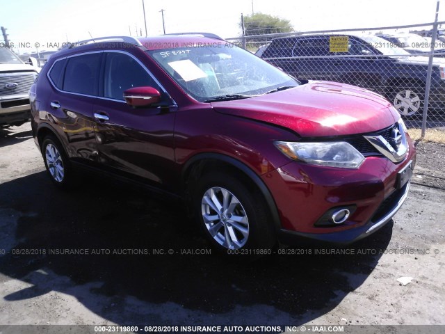 5N1AT2ML0FC811036 - 2015 NISSAN ROGUE S/SL/SV RED photo 1