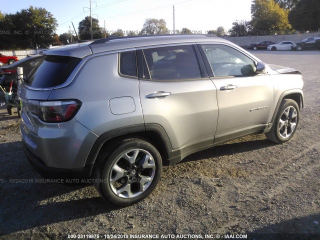 3C4NJCCB6JT358709 - 2018 JEEP COMPASS LIMITED GRAY photo 4