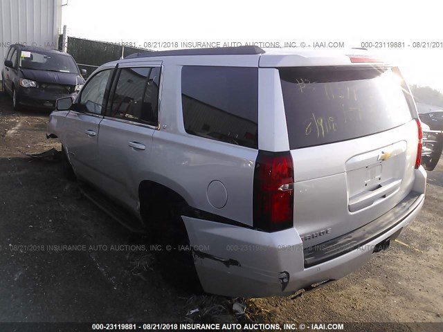 1GNSCBKC4JR334250 - 2018 CHEVROLET TAHOE C1500 LT SILVER photo 3