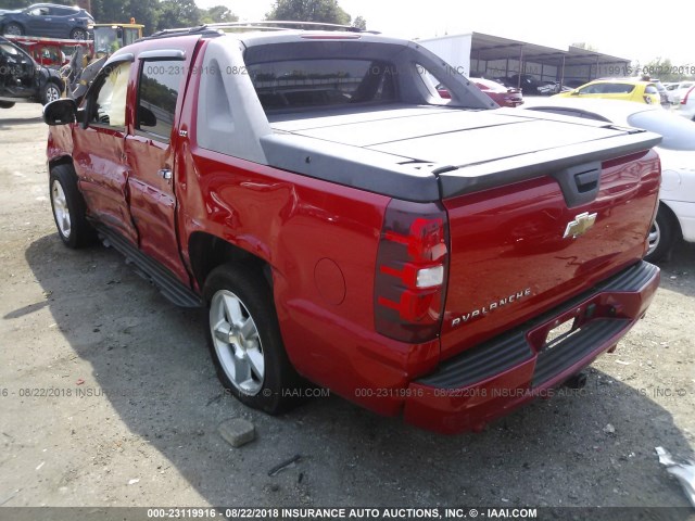 3GNEC12J08G128083 - 2008 CHEVROLET AVALANCHE C1500 RED photo 3