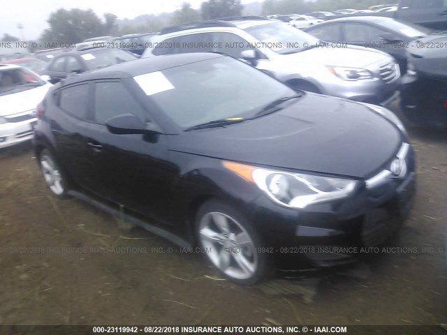 KMHTC6AD0EU215494 - 2014 HYUNDAI VELOSTER BLACK photo 1