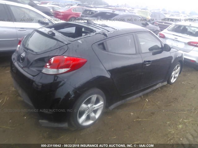 KMHTC6AD0EU215494 - 2014 HYUNDAI VELOSTER BLACK photo 4