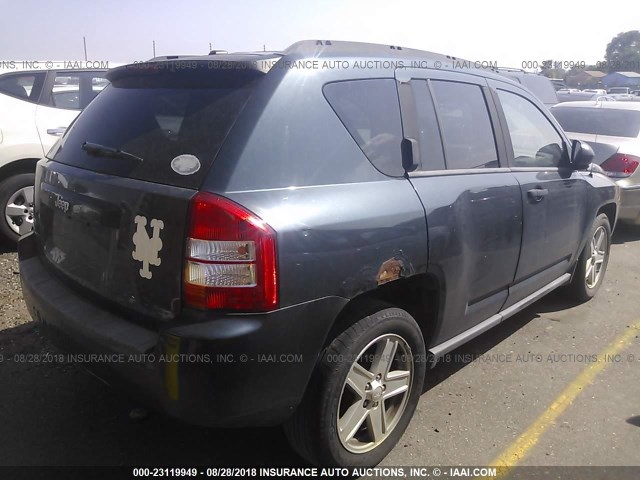 1J8FT47027D414133 - 2007 JEEP COMPASS BLUE photo 4