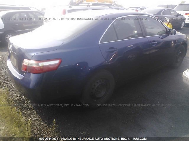 4T1BE46K77U172440 - 2007 TOYOTA CAMRY NEW GENERAT CE/LE/XLE/SE BLUE photo 4