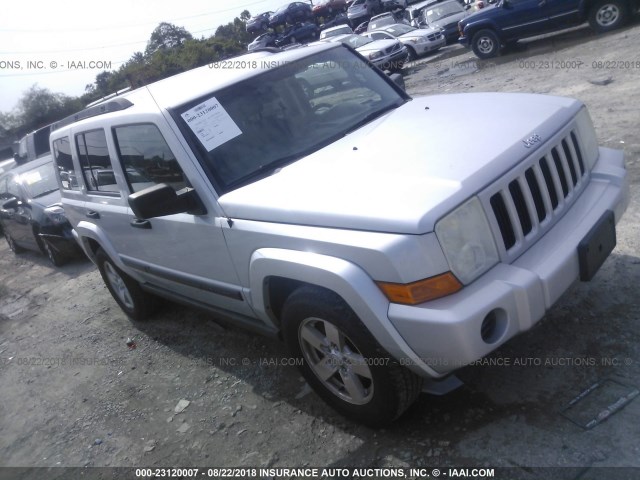 1J8HG48N76C104295 - 2006 JEEP COMMANDER SILVER photo 1