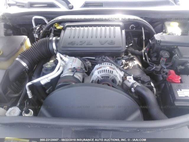 1J8HG48N76C104295 - 2006 JEEP COMMANDER SILVER photo 10