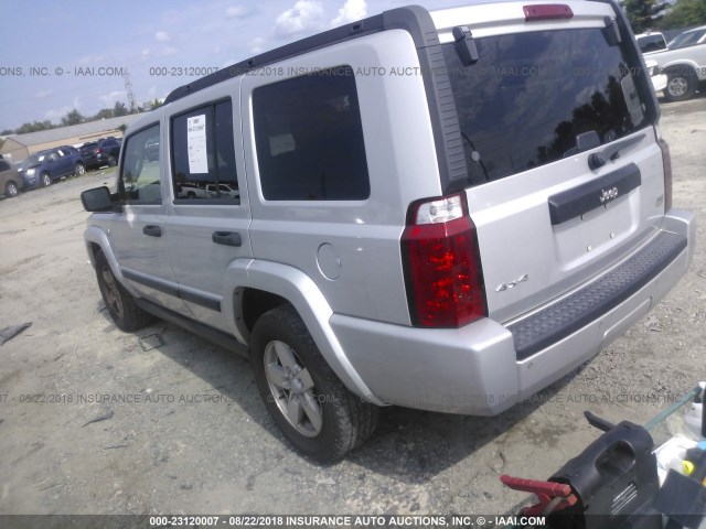 1J8HG48N76C104295 - 2006 JEEP COMMANDER SILVER photo 3