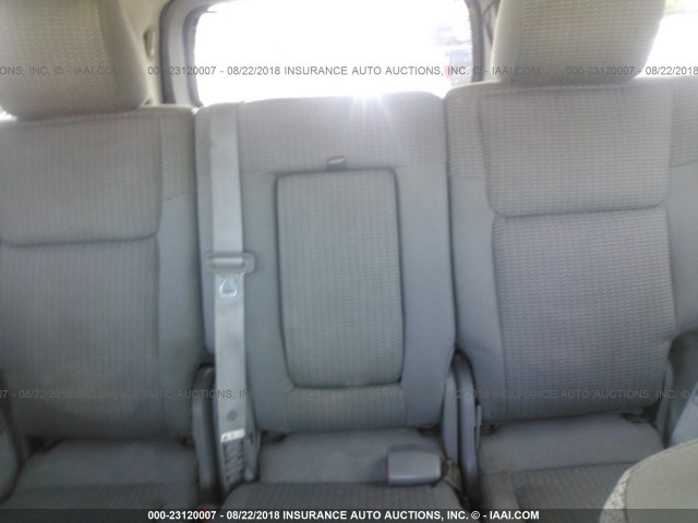 1J8HG48N76C104295 - 2006 JEEP COMMANDER SILVER photo 8