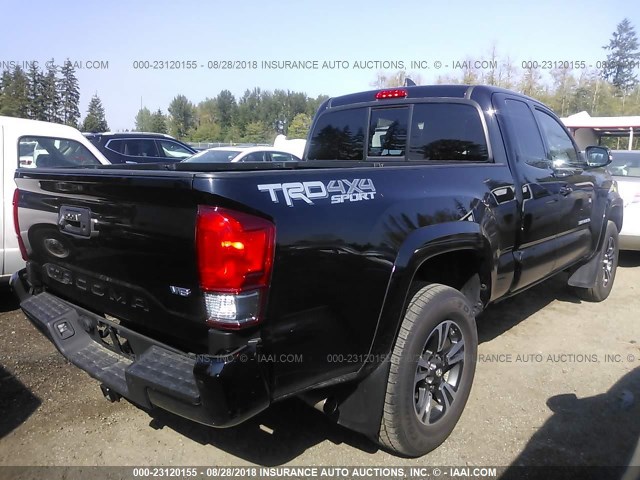 5TFSZ5AN8HX073075 - 2017 TOYOTA TACOMA ACCESS CAB/SR5/TRD SPT/OR BLACK photo 4