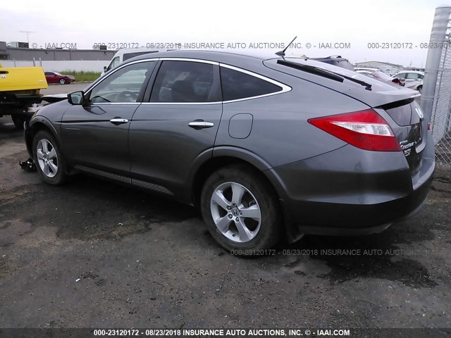 5J6TF1H37AL011426 - 2010 HONDA ACCORD CROSSTOUR EX GRAY photo 3