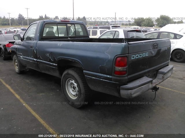 1B7HC16X7RS609009 - 1994 DODGE RAM 1500 GREEN photo 3