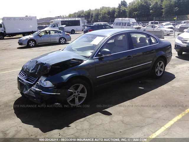 WVWRH63B34P252287 - 2004 VOLKSWAGEN PASSAT GLX GREEN photo 2