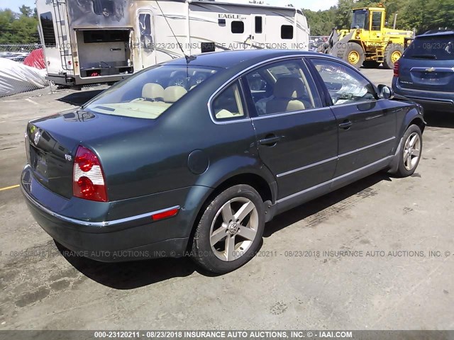 WVWRH63B34P252287 - 2004 VOLKSWAGEN PASSAT GLX GREEN photo 4