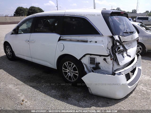 5FNRL5H6XDB047239 - 2013 HONDA ODYSSEY EXL WHITE photo 3