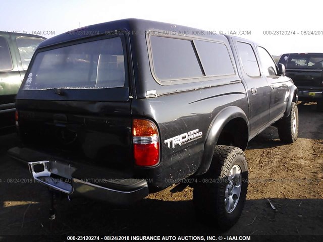 5TEHN72N32Z074537 - 2002 TOYOTA TACOMA DOUBLE CAB 黑色 照片 4