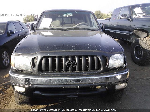 5TEHN72N32Z074537 - 2002 TOYOTA TACOMA DOUBLE CAB 黑色 照片 6