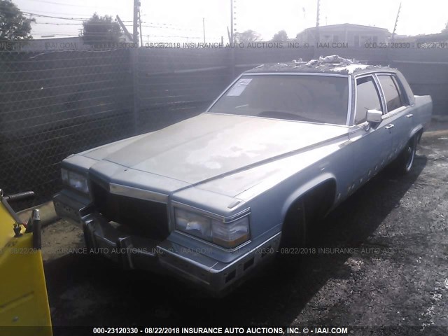 1G6DW5478MR716640 - 1991 CADILLAC BROUGHAM BLUE photo 2