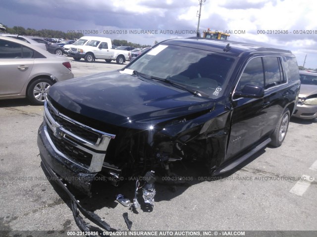 1GNSCBKC4FR608893 - 2015 CHEVROLET TAHOE C1500 LT BLACK photo 2