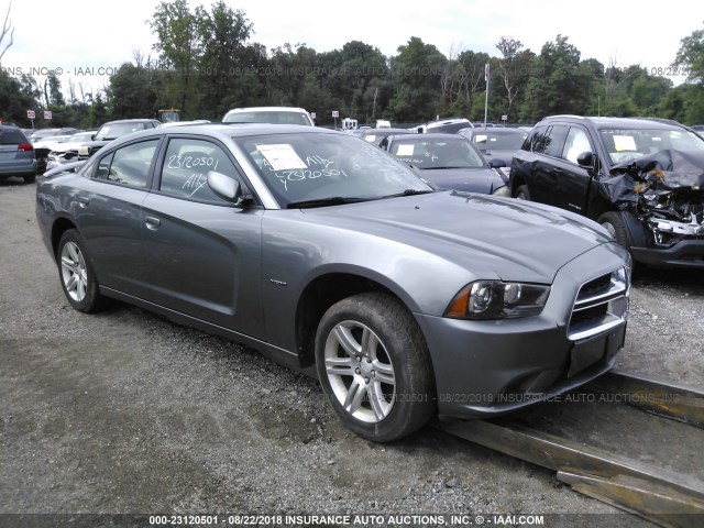 2B3CL5CT8BH609621 - 2011 DODGE CHARGER R/T GRAY photo 1
