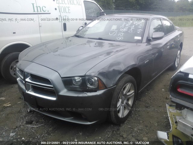 2B3CL5CT8BH609621 - 2011 DODGE CHARGER R/T GRAY photo 6