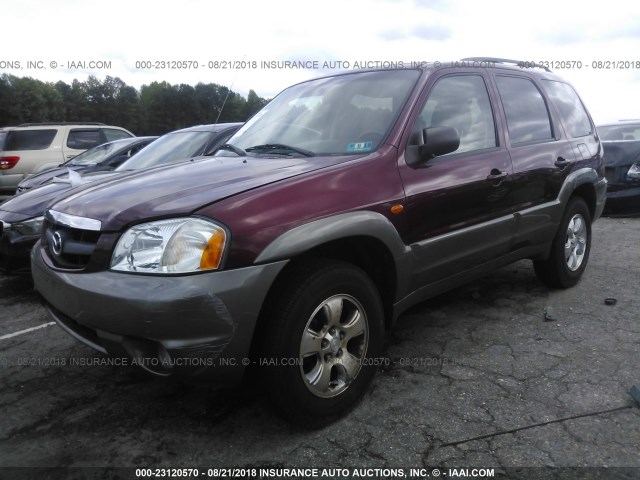 4F2CZ96163KM35721 - 2003 MAZDA TRIBUTE ES RED photo 2