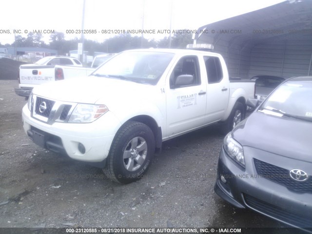 1N6AD0EV3DN736286 - 2013 NISSAN FRONTIER S/SV/SL/PRO-4X WHITE photo 2