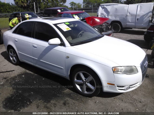 WAUAH78E07A016612 - 2007 AUDI A4 3.2 WHITE photo 1