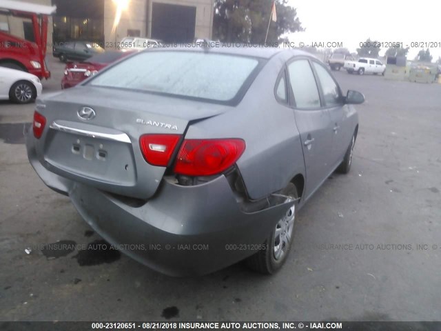 KMHDU4AD2AU187648 - 2010 HYUNDAI ELANTRA BLUE/GLS/SE GRAY photo 4