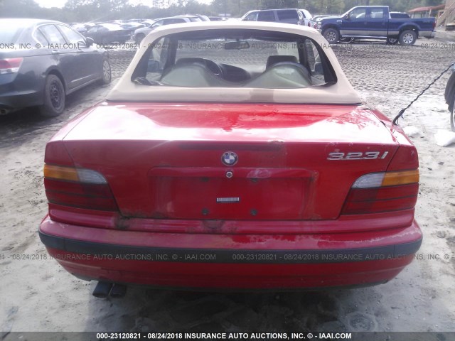 WBABJ8328WEM20373 - 1998 BMW 323 IC AUTOMATIC RED photo 6