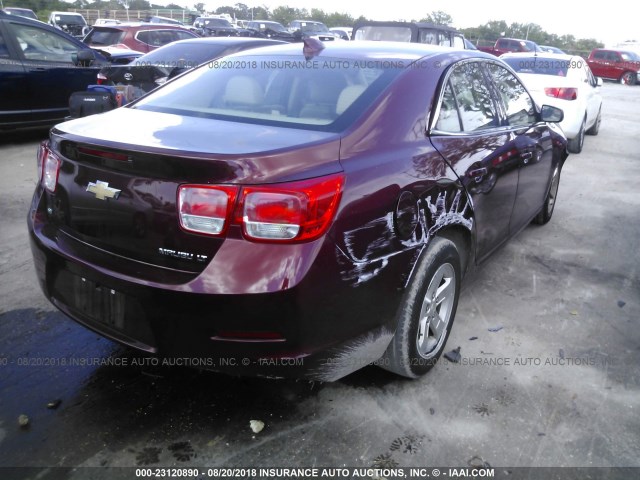 1G11C5SAXGF146808 - 2016 CHEVROLET MALIBU LIMITED LT BURGUNDY photo 4