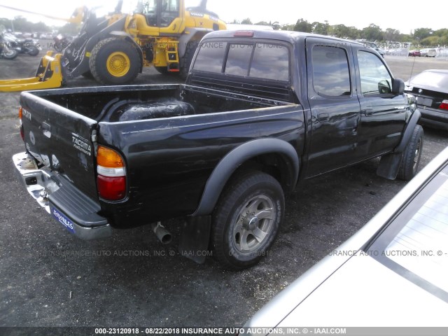 5TEGN92N94Z414557 - 2004 TOYOTA TACOMA DOUBLE CAB PRERUNNER BLACK photo 4