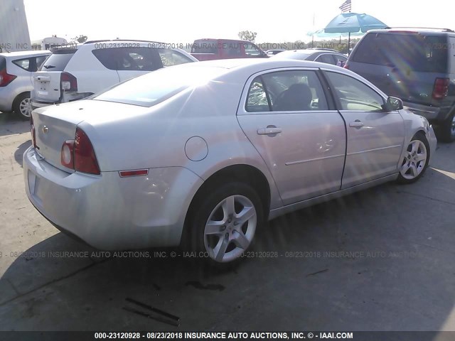 1G1ZA5EU7CF387542 - 2012 CHEVROLET MALIBU LS SILVER photo 4