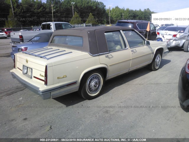 1G6CD6984G4261392 - 1986 CADILLAC DEVILLE FLEETWOOD TAN photo 4